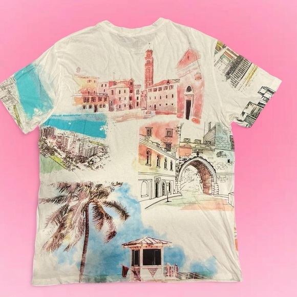Guess Multicolor Cityscape Short Sleeve Tee - Picture 3 of 6